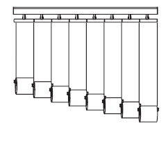 Вертикальные электро жалюзи с наклонными ламелями - Elektro-Karniz.ru (схема)